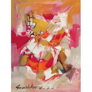 Mashkoor Raza, 12 x 16 Inch, Oil on Canvas, Abstract Painting, AC-MR-589